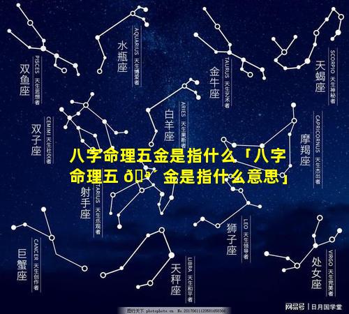 八字命理五金是指什么「八字命理五 🪴 金是指什么意思」